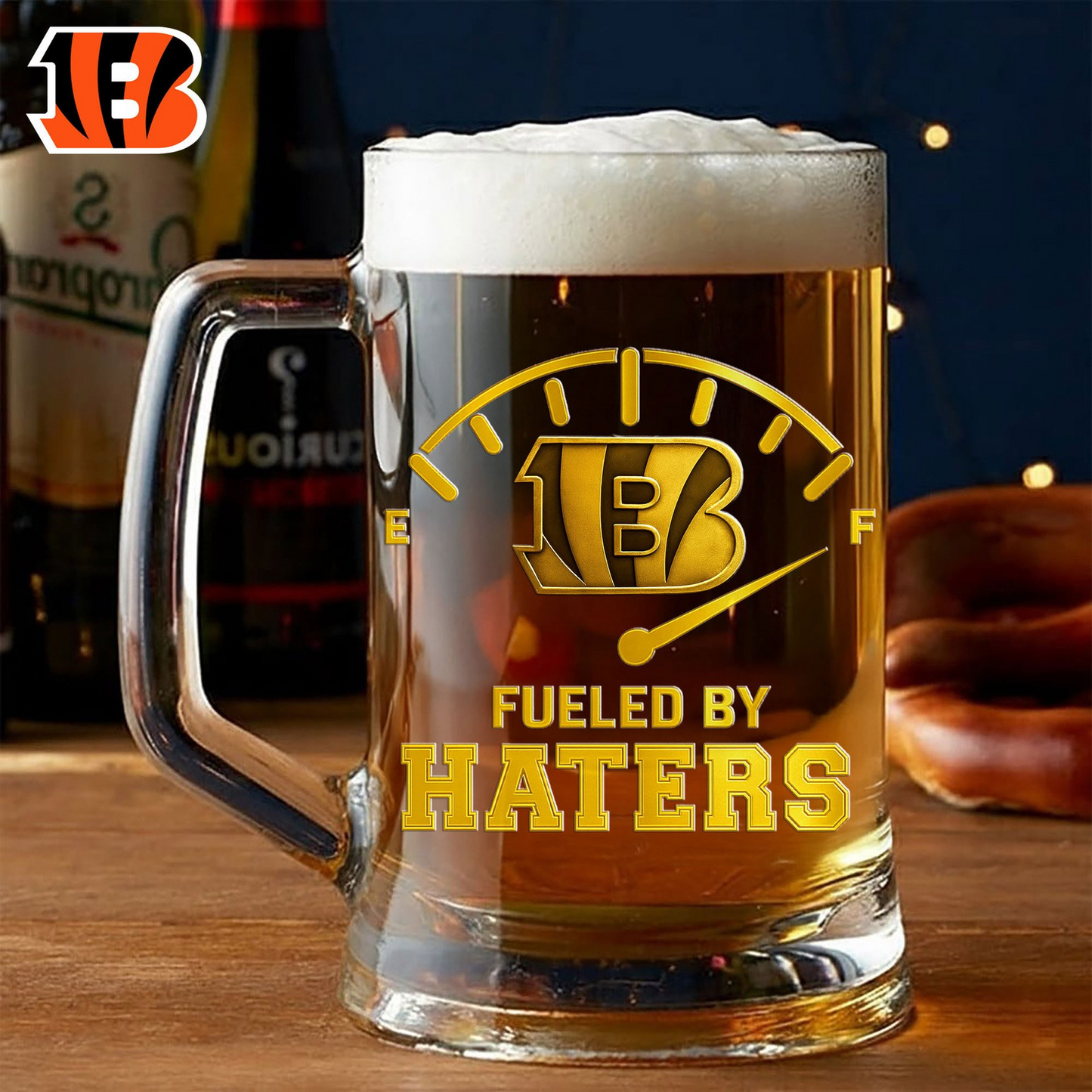 Premium NFL CIN Fueled By Haters Beer Glasses V1 NMD 031125 TTV