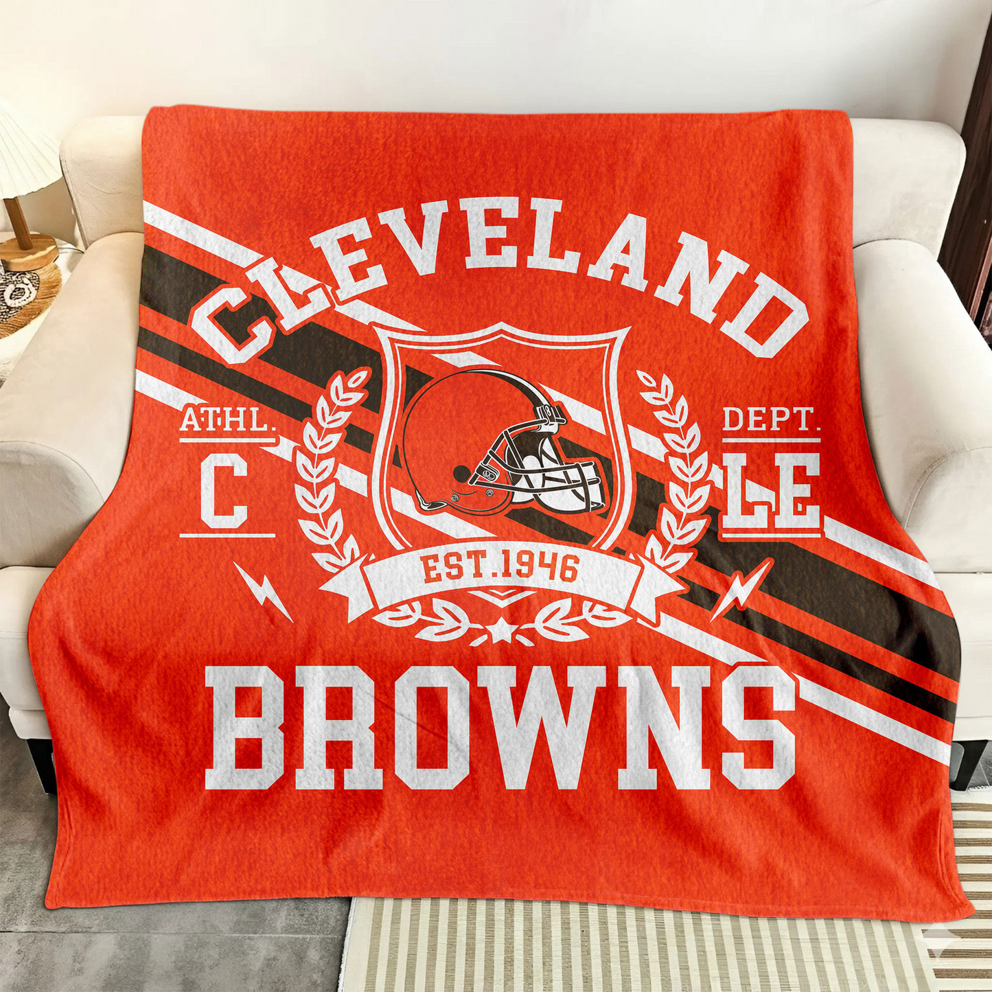 Premium NFL CLE Legacy Fleece Blanket V3 NMD TTV