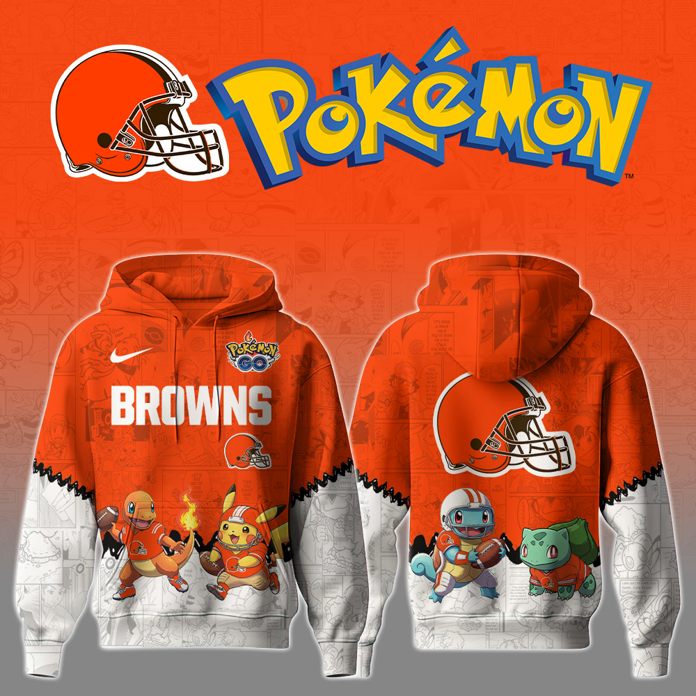 Premium NFL CLE x Pokemon Hoodie V1 NMD TTV