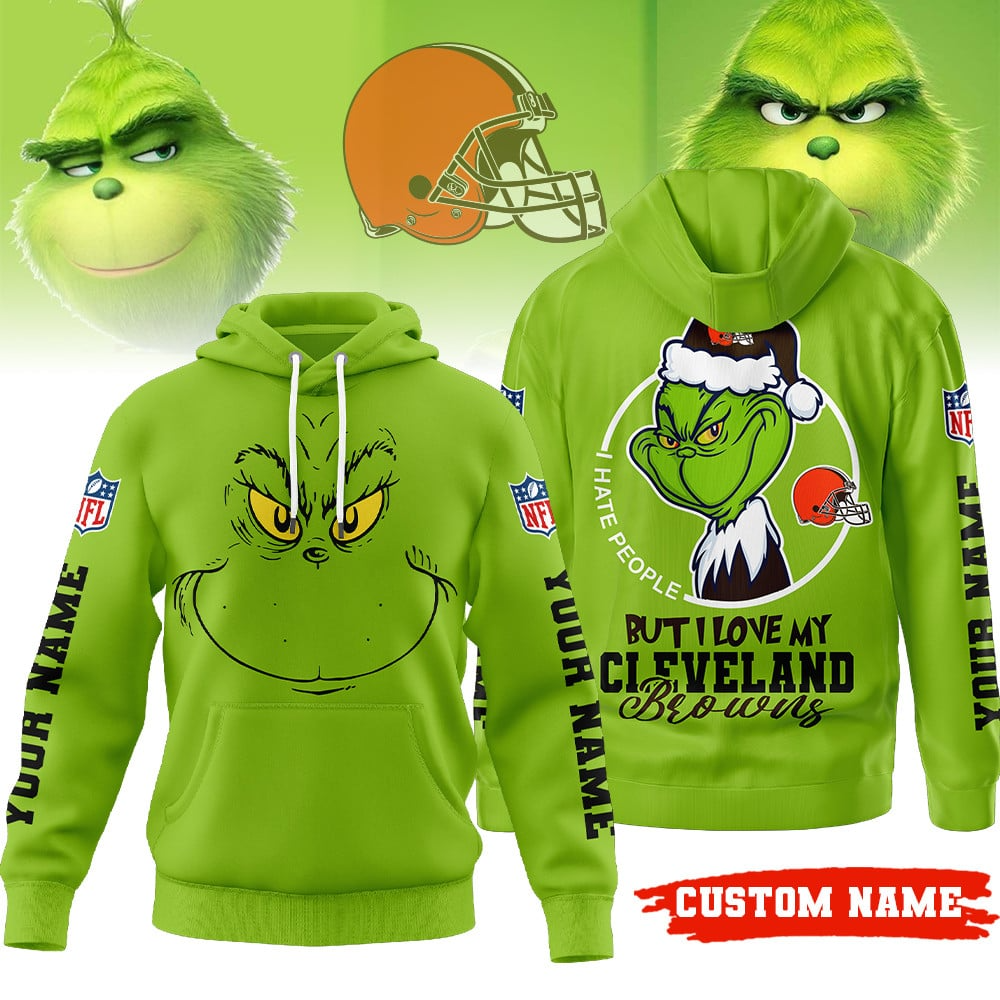 Premium NFL CLE x The Grinch Hoodie V1 NMD TTV