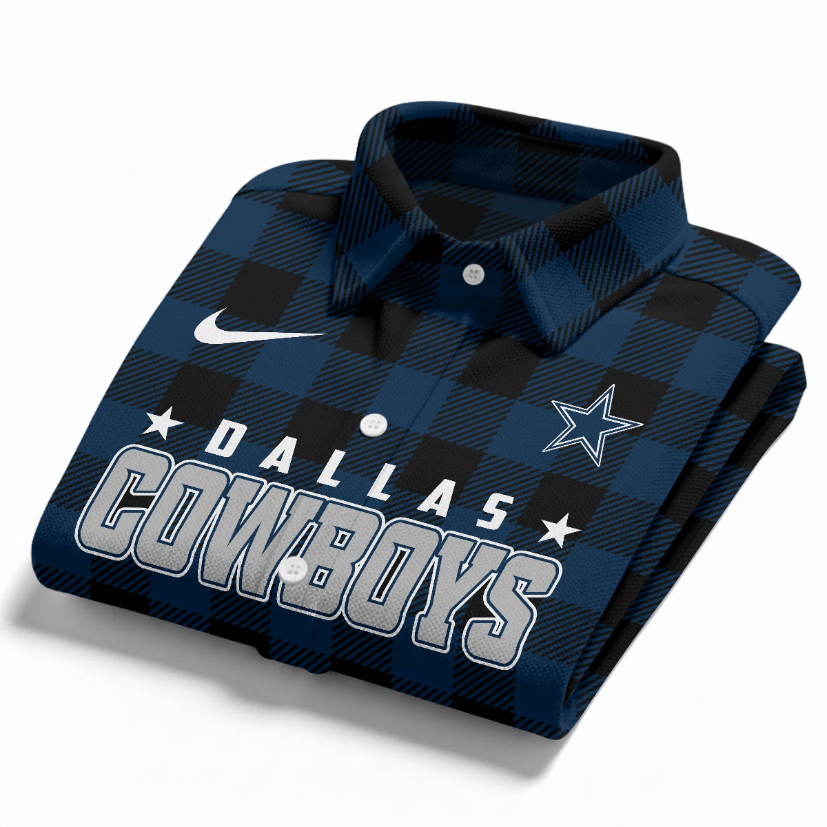 Premium NFL DAL Check Long-sleeve Casual Shirt V1 NMD TTV