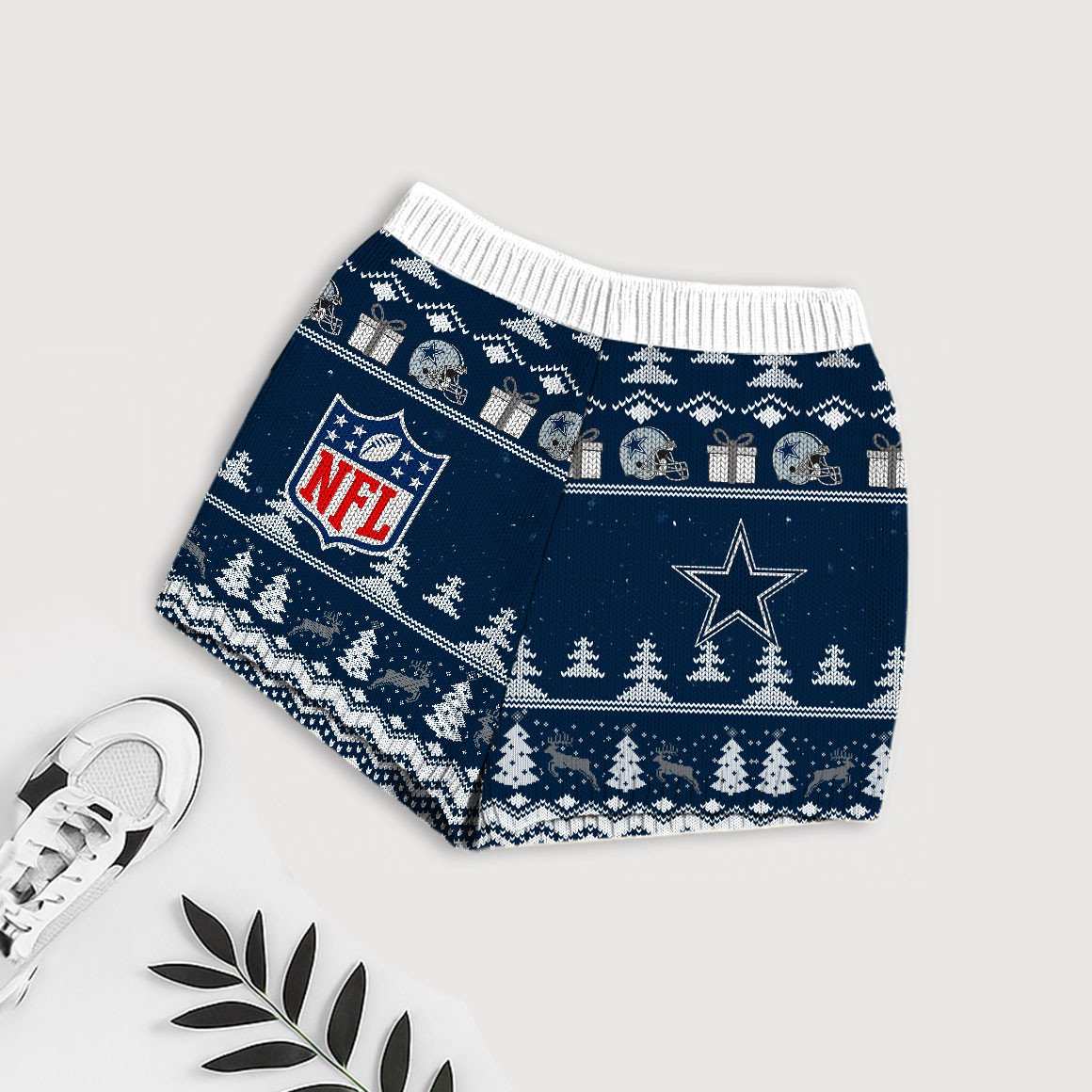 Premium NFL DAL Holiday Sweatshirt & Shorts Set V1 NMD TTV