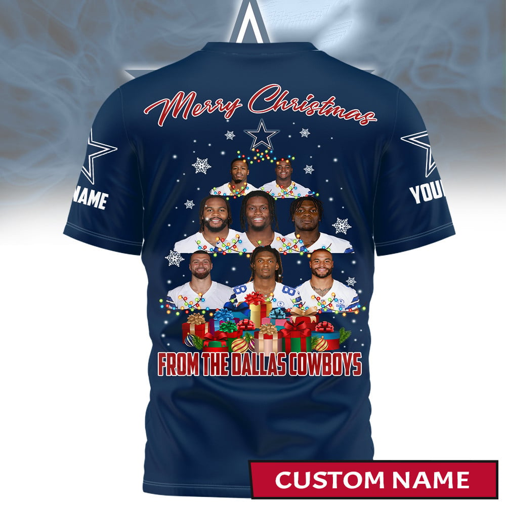 Premium NFL DAL Merry Christmas T-shirt V1 NMD TTV