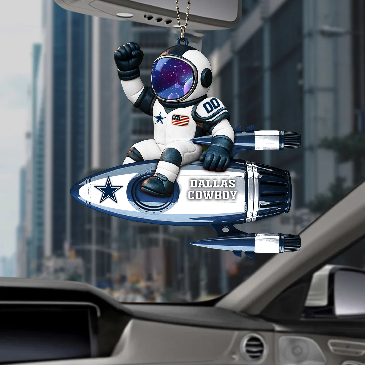 Premium NFL DC x Astronaut Car Ornament NDT TDT