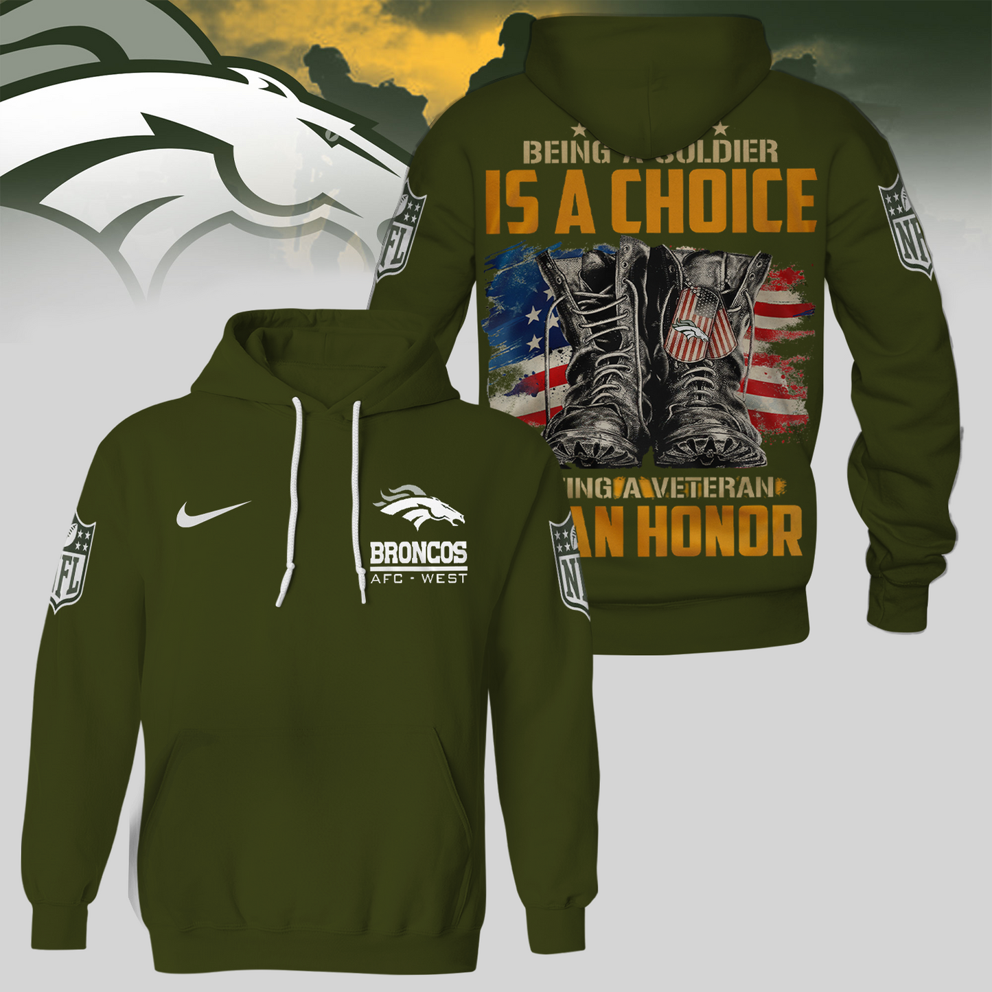 Premium NFL DEN Army Veteran Shirt V1 NMD 221025 TTV