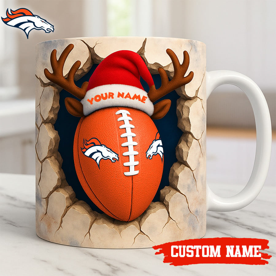 Premium NFL DEN Christmas Football Ceramic Mug V2 NMD TTV