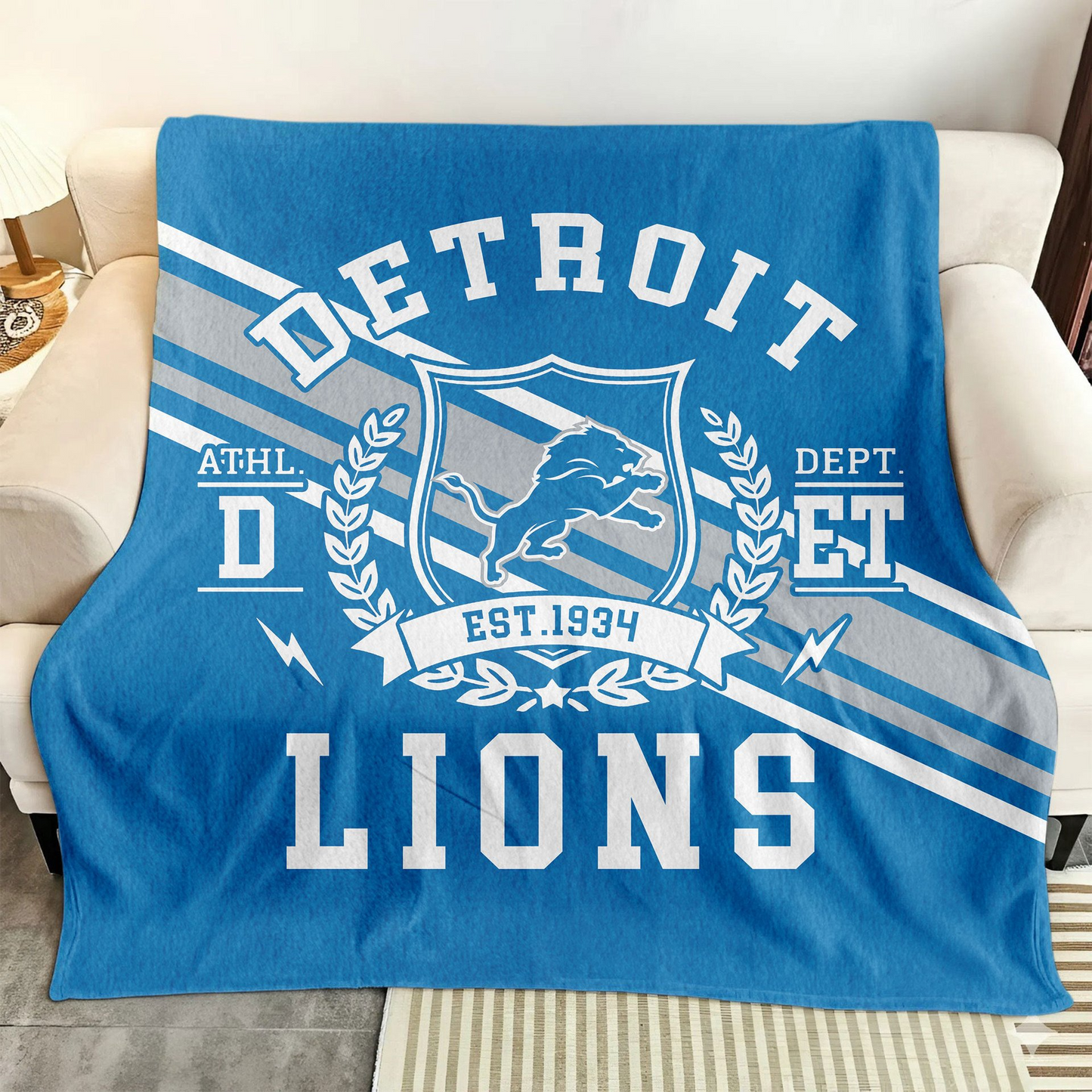 Premium NFL DET Legacy Fleece Blanket V3 NMD TTV