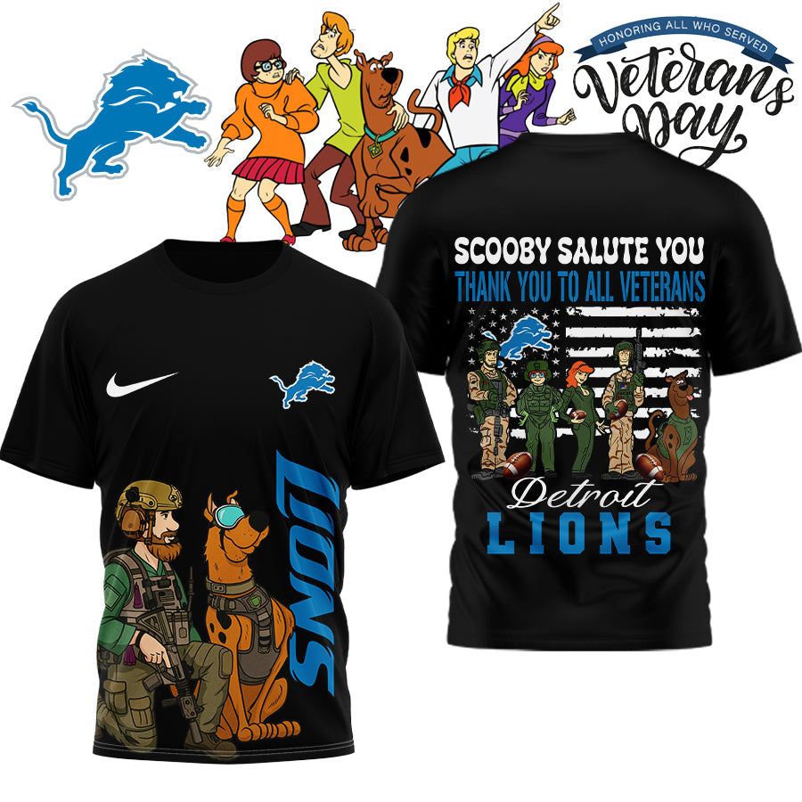 Premium NFL DET x SCO Salute Veterans T-shirt V15 NMD NHM