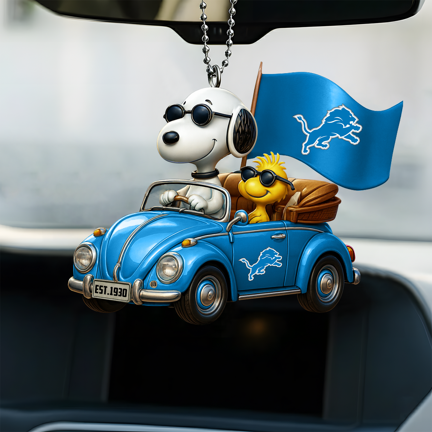 Premium NFL DET x SNP Car Ornament DatND DVT
