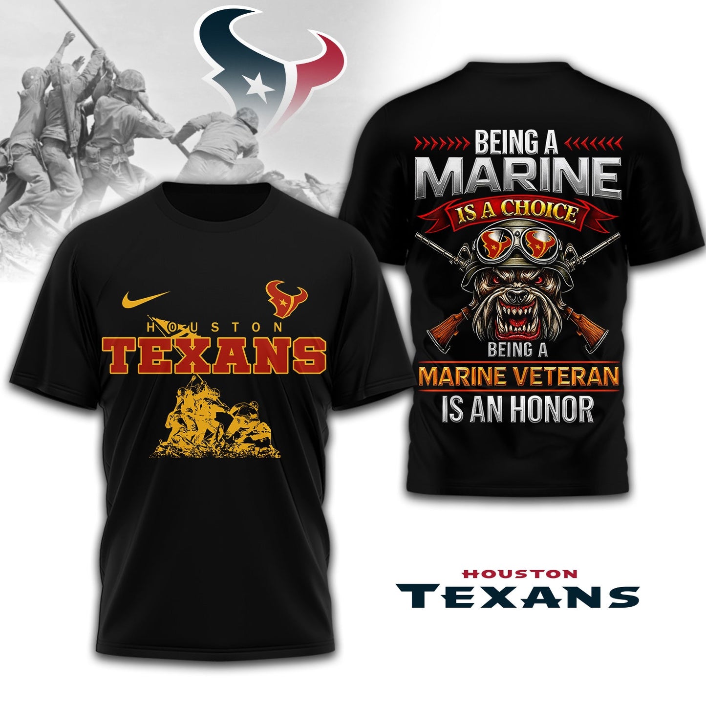 Premium NFL HOU Marine Veteran Shirt V2 NMD NHM