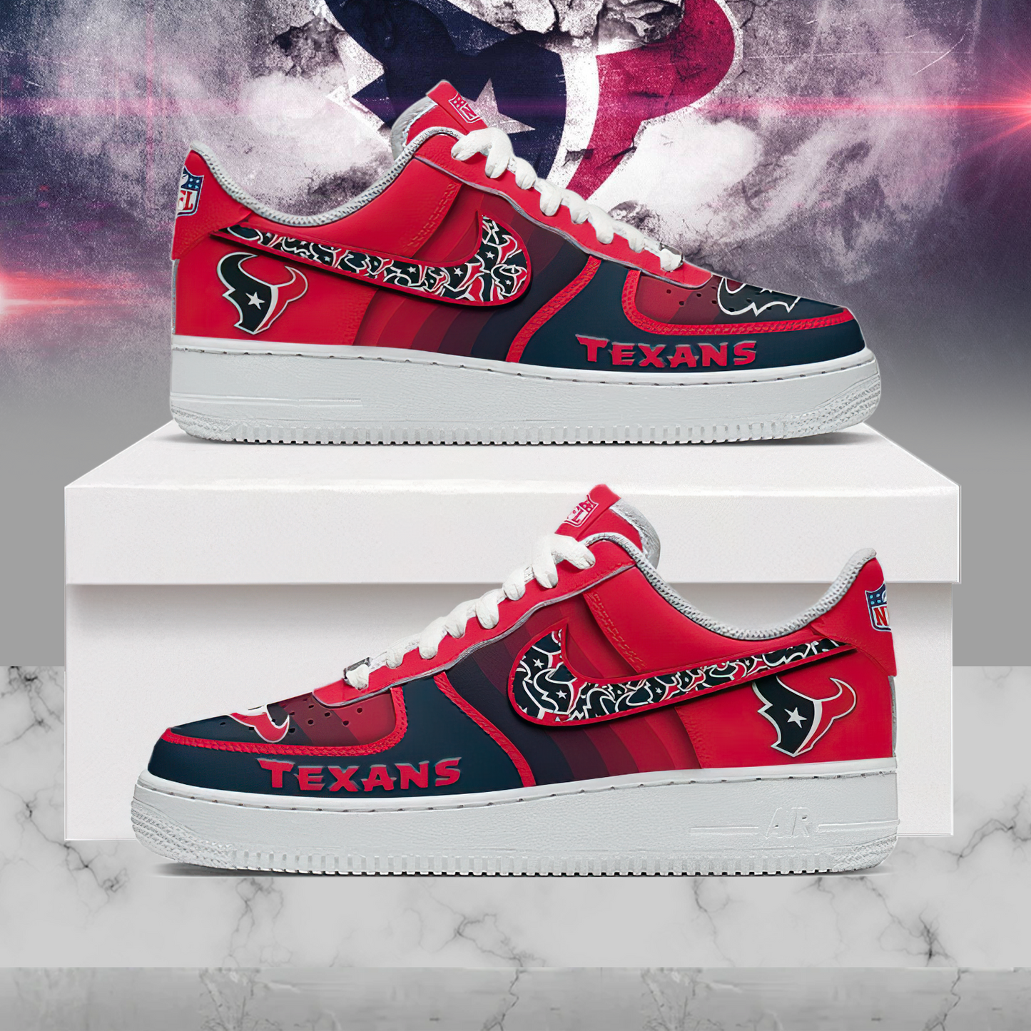 Premium NFL HOU Multicolor AF1 Sneaker V1 NMD25 TTV