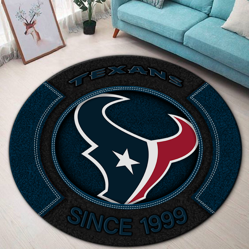 Premium NFL HOU Round Rug Multicolor V2 NMD TTV