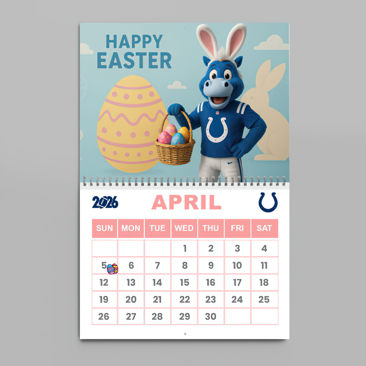 Premium NFL IND Wall Calendar 2026 V1 NMD TTV