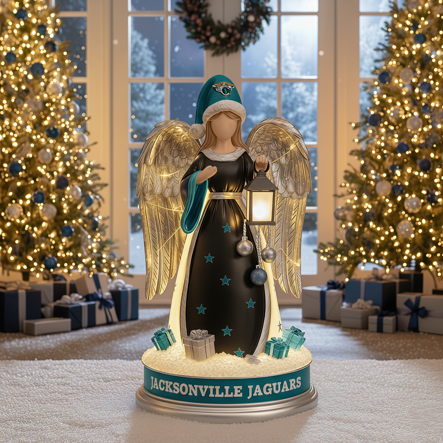 Premium NFL JAC Christmas Angel Statue Led Light V1 NMD TTV