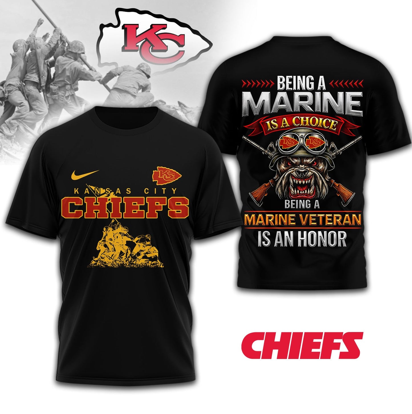 Premium NFL KC Marine Veteran Shirt V2 NMD NHM