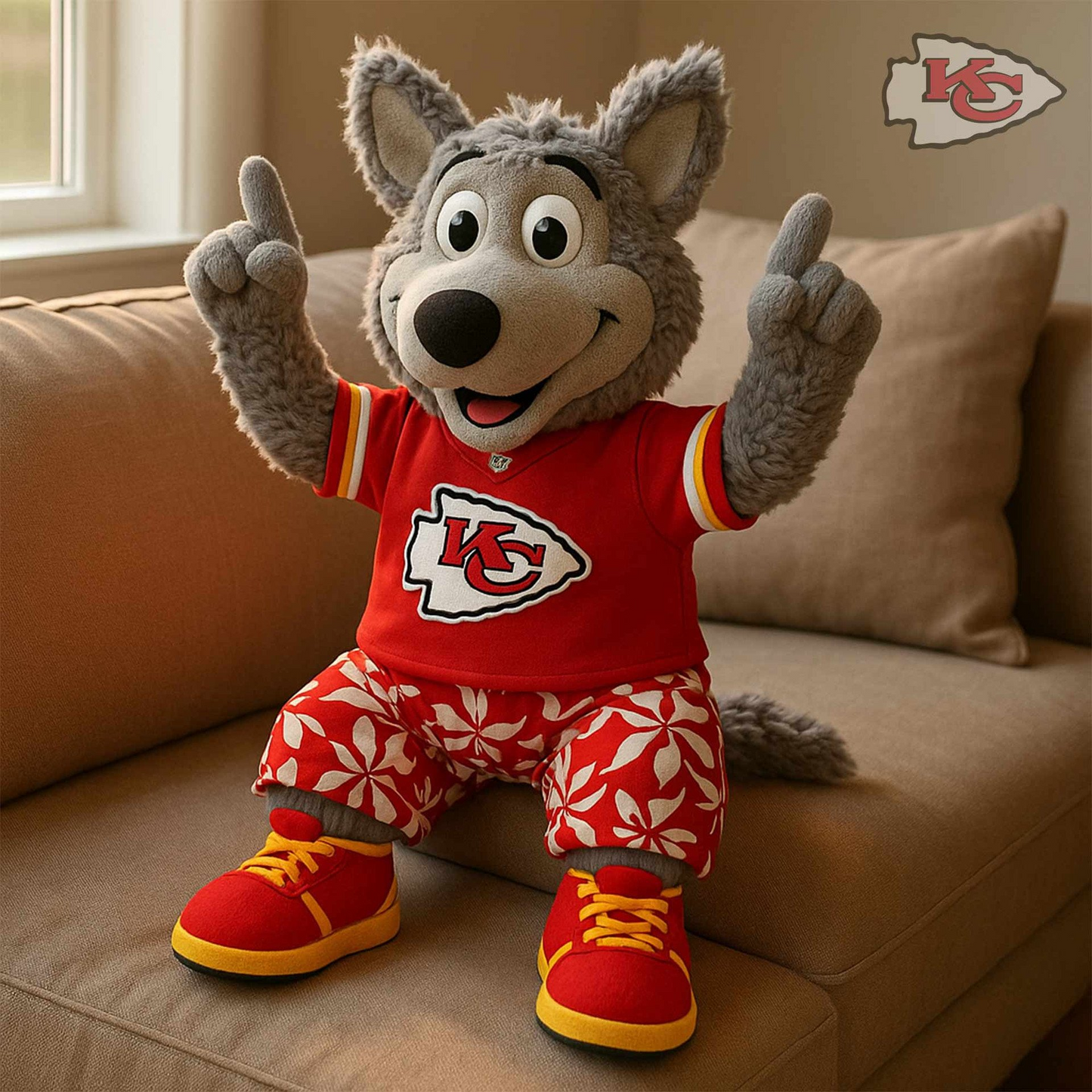 Premium NFL KC Mascot Plush Pillow V1 NMD 151125 TTV