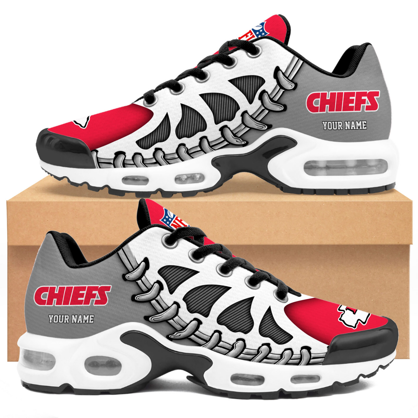 Premium NFL KC Spine Rush Air Max Sneaker V4 NMD TTV