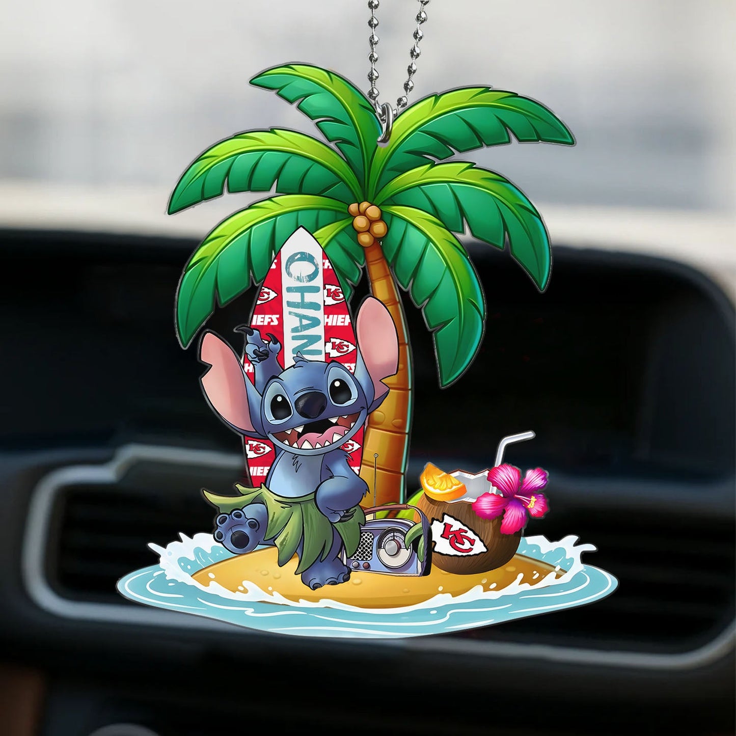 Premium NFL KC x ST Hawai Car Ornament DatND DVT