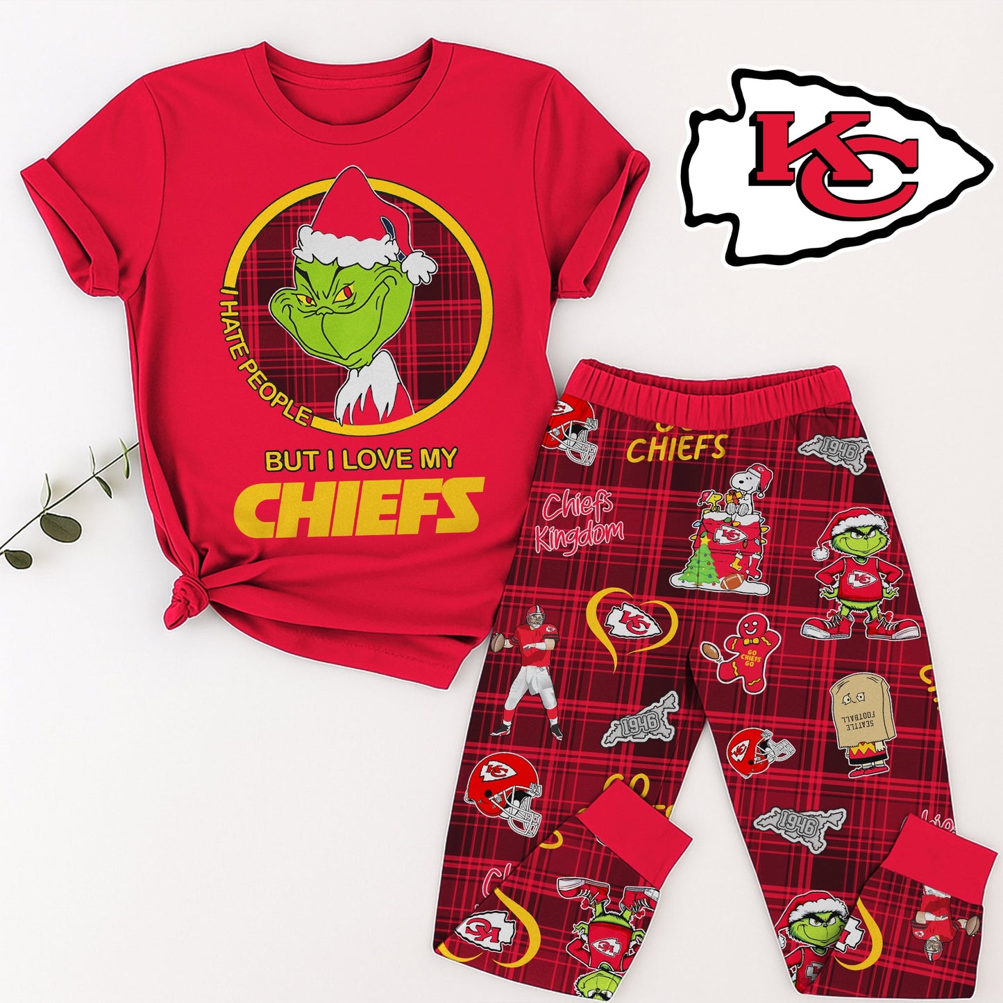 Premium NFL KCC Pajamas Set V1 NMD NHM
