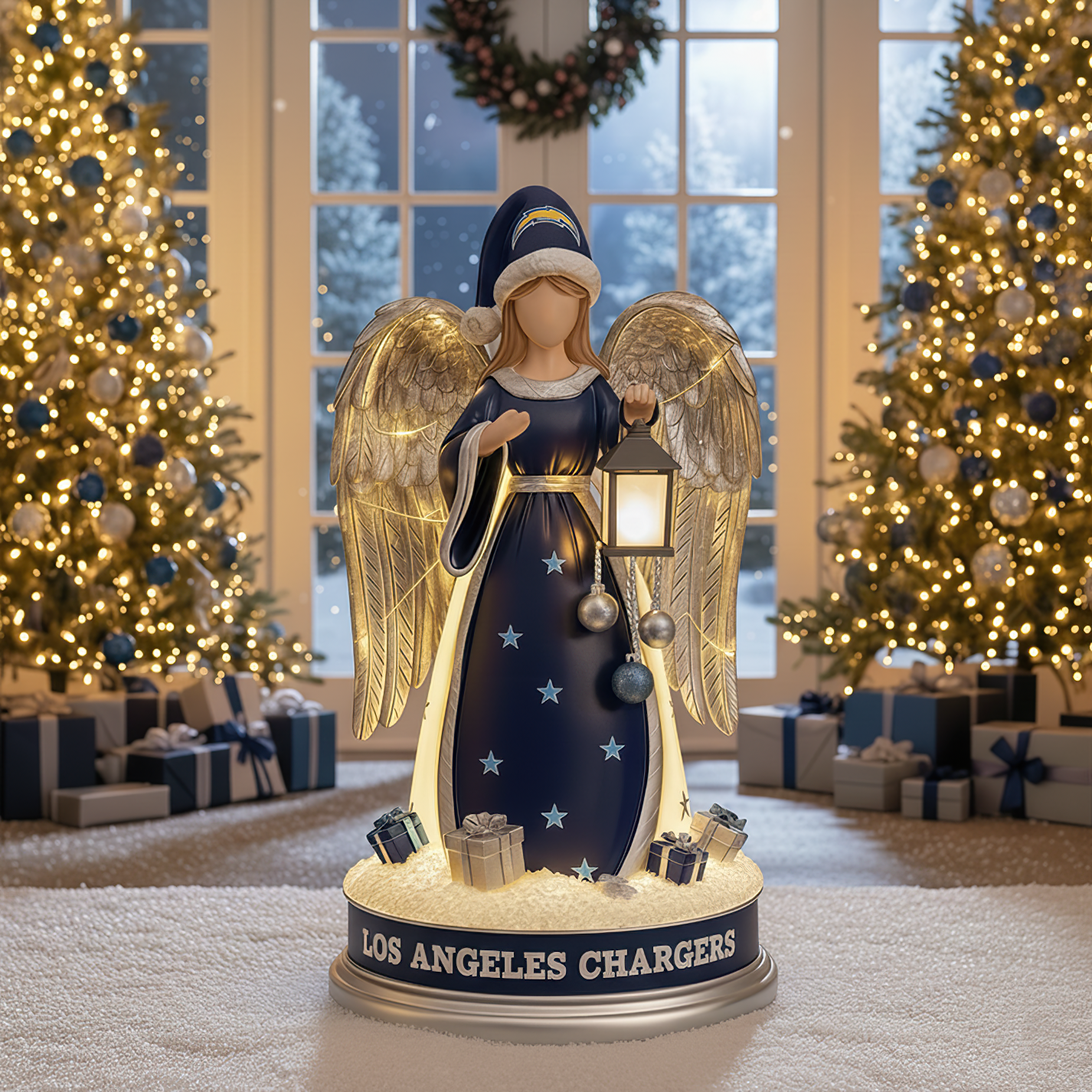 Premium NFL LAC Christmas Angel Statue Led Light V1 NMD TTV