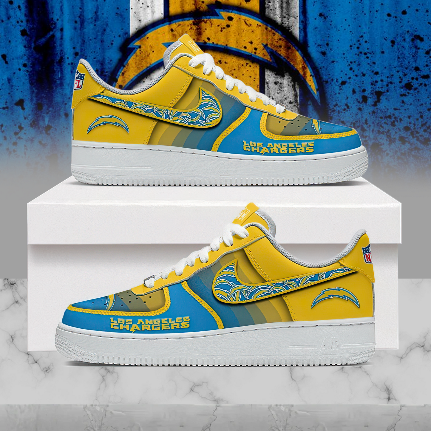 Premium NFL LAC Multicolor AF1 Sneaker V1 NMD25 TTV