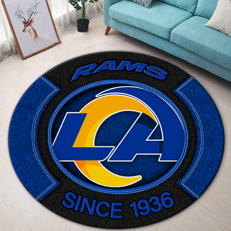 Premium NFL LAR Round Rug Multicolor V2 NMD TTV