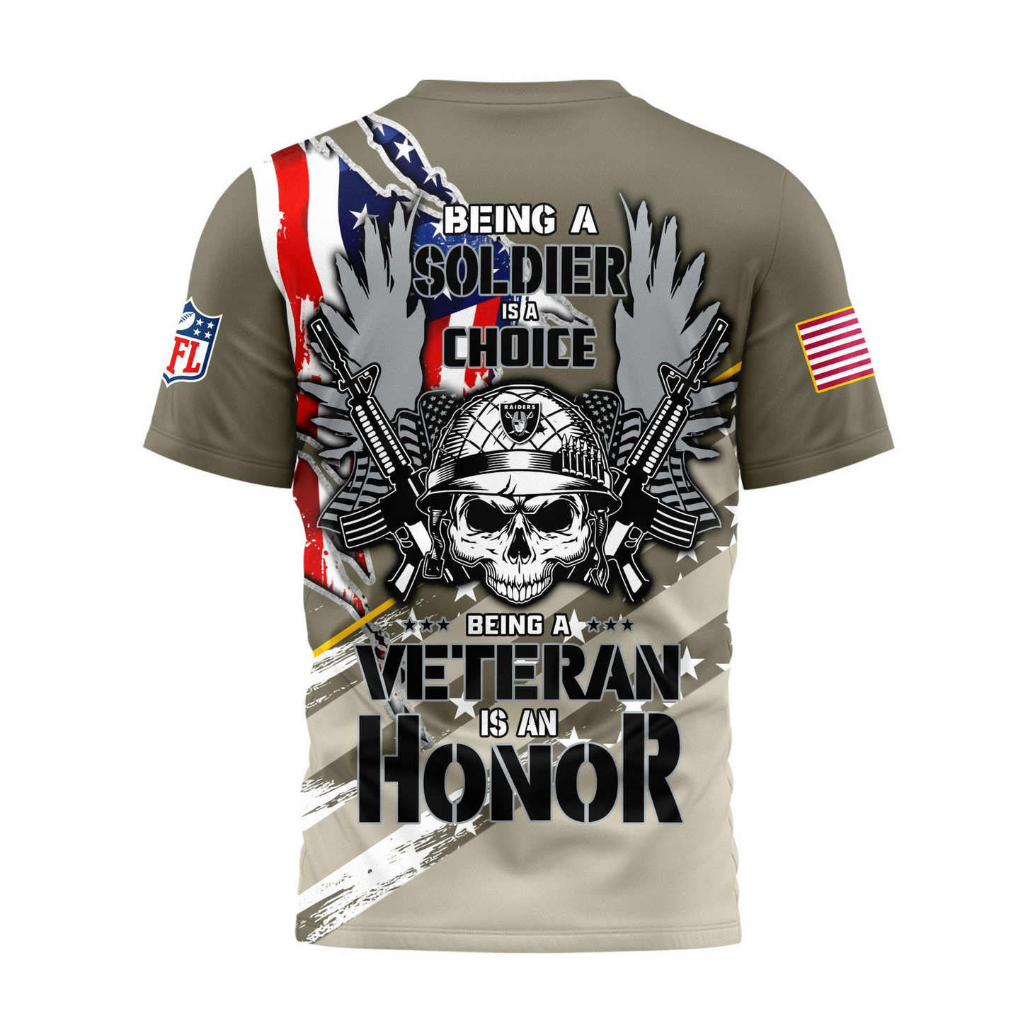 Premium NFL LV Proud U.S. Veteran T-shirt V1 NMD TTV
