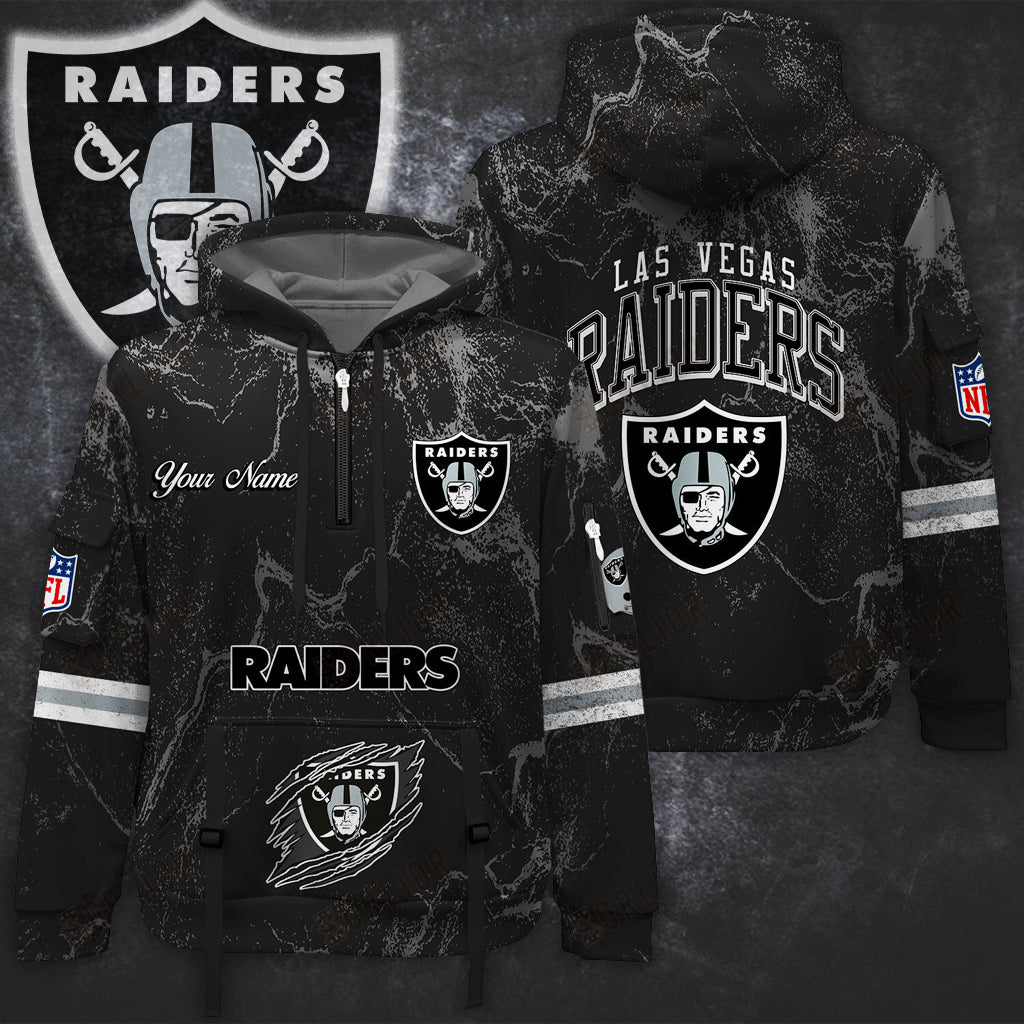 Premium NFL LV Vintage Pattern Quarter Zip Hoodie V1 NMD NHM