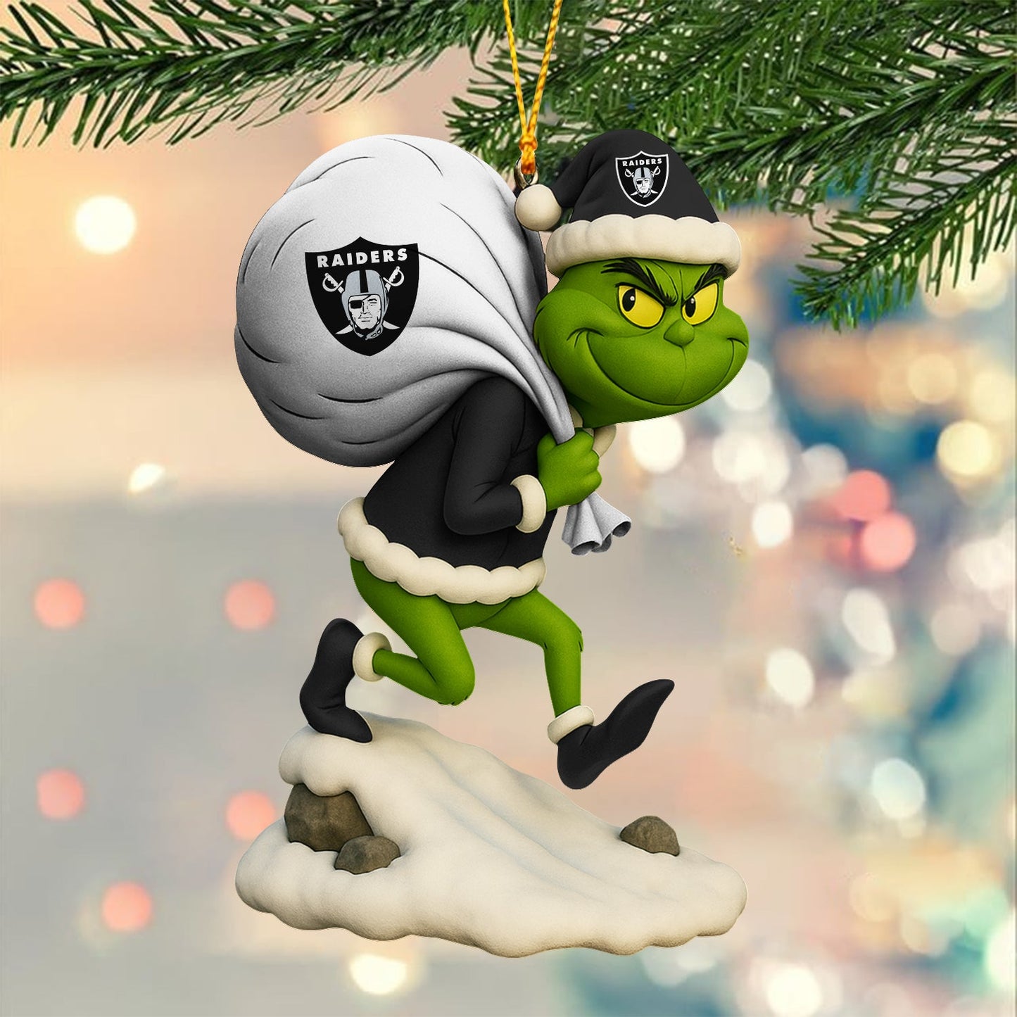 Premium NFL LV x GR Christmas Tree Ornament V2 NMD NHM