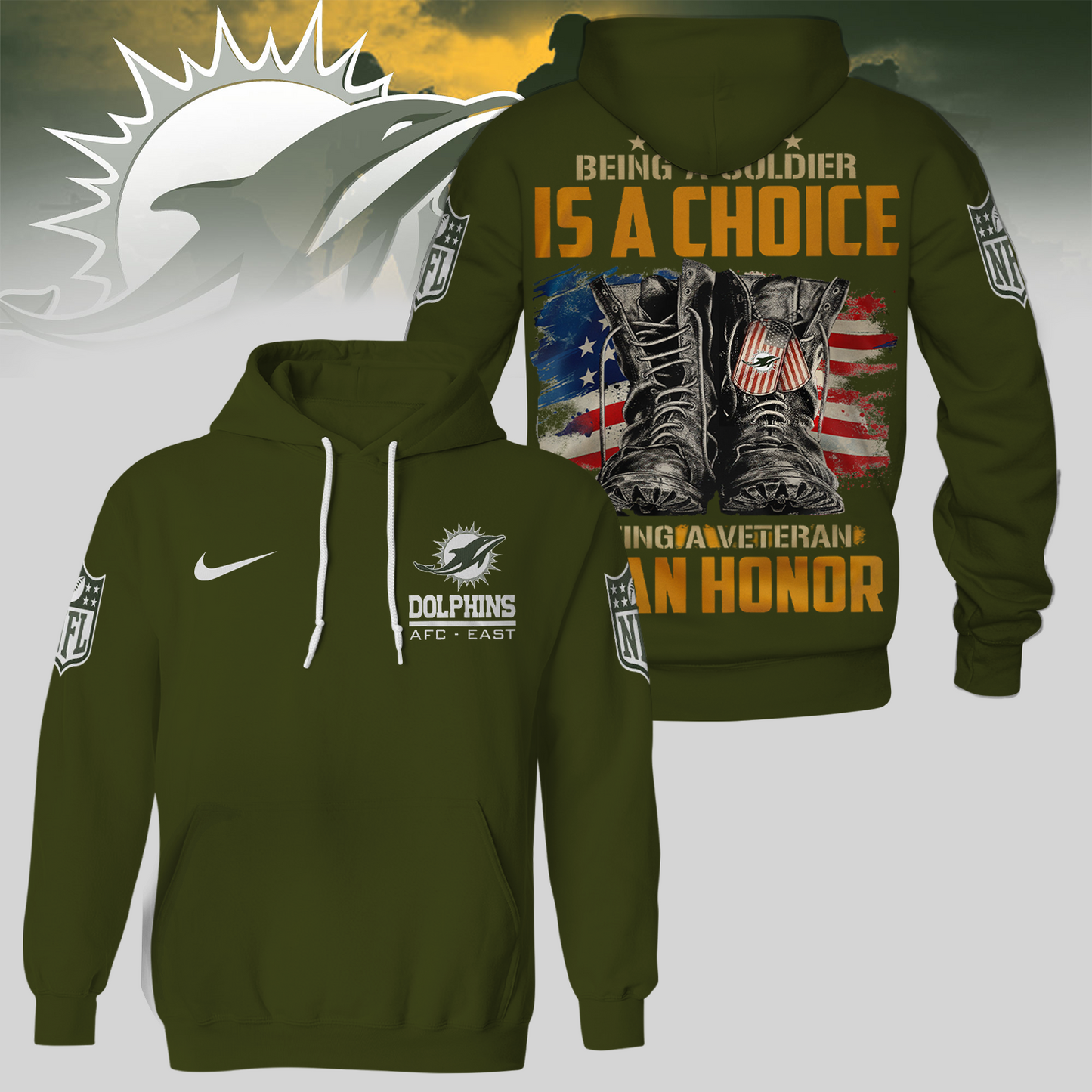 Premium NFL MIA Army Veteran Shirt V1 NMD 221025 TTV