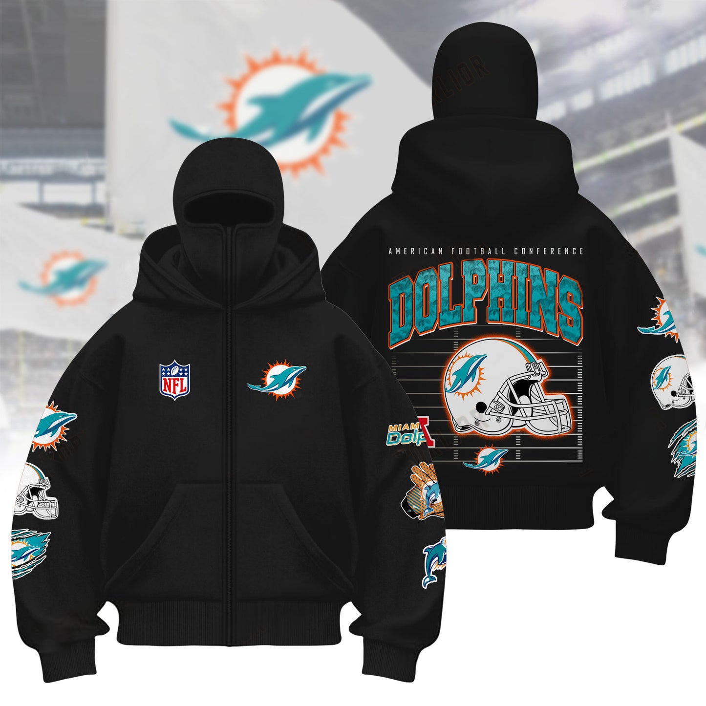 Premium NFL MIA Hoodie Balaclava V1 NMD NHM