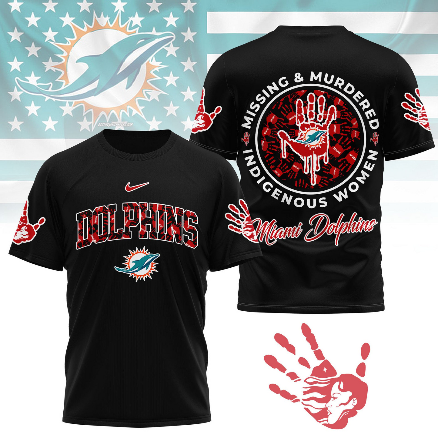 Premium NFL MIA MMIW Awareness Shirt V1 NMD TTV