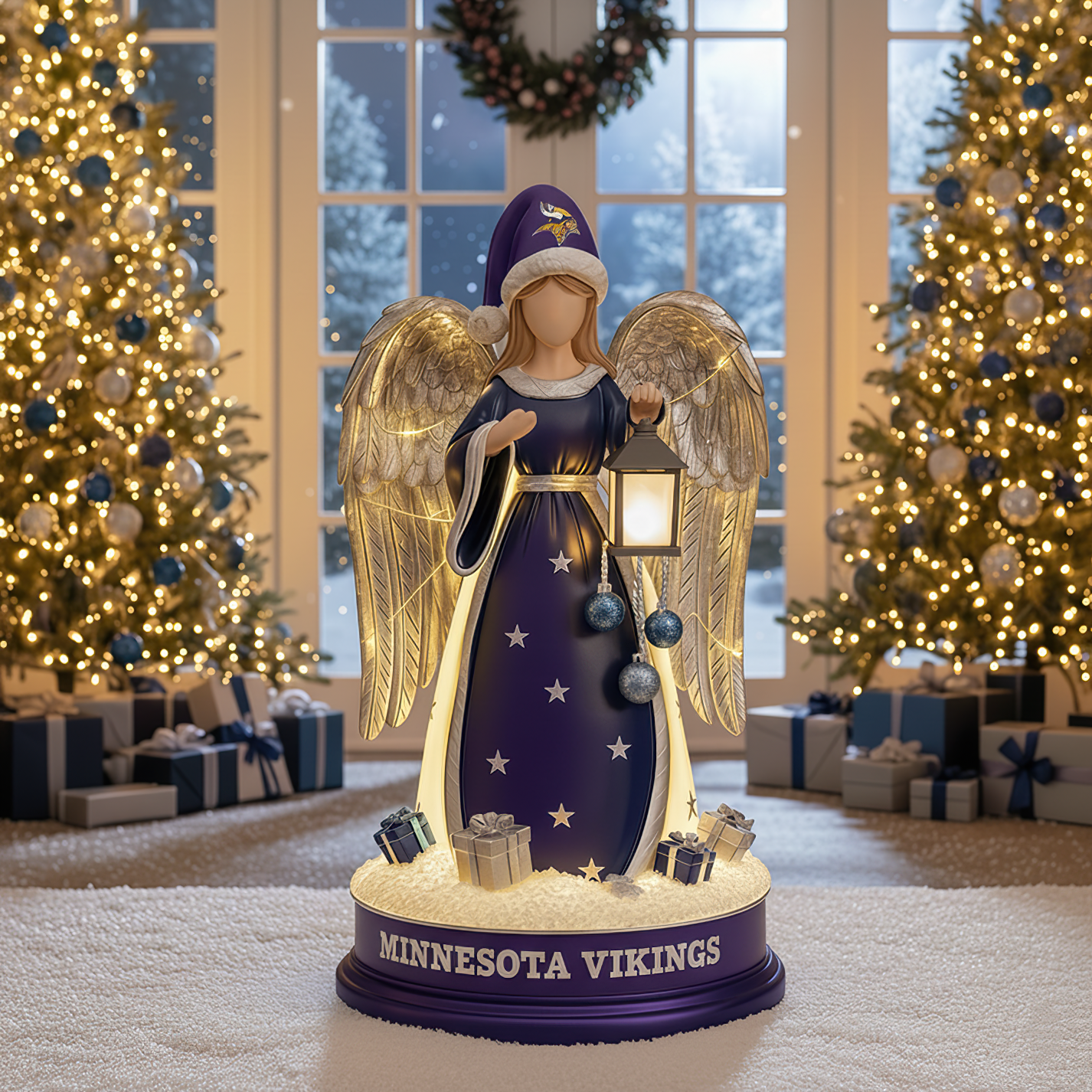 Premium NFL MIN Christmas Angel Statue Led Light V1 NMD TTV