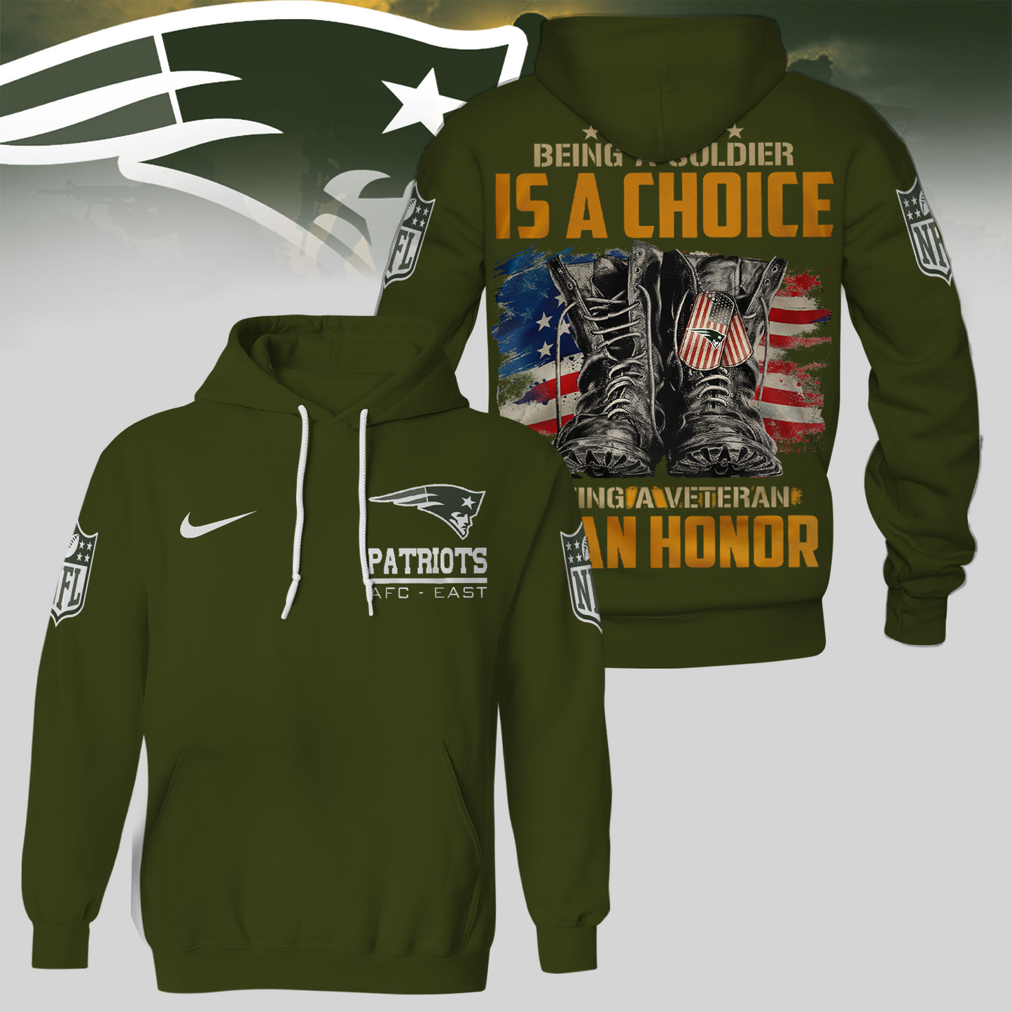 Premium NFL NE Army Veteran Shirt V1 NMD 221025 TTV