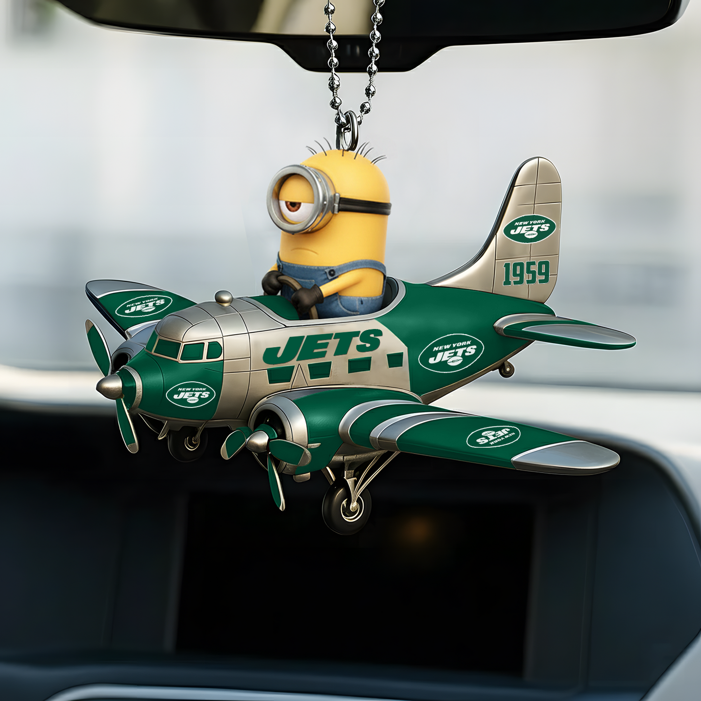 Premium NFL NYJ x MINI Car Ornament V1 DATND TANTD