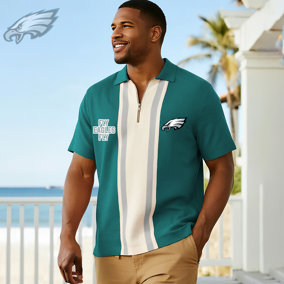 Premium NFL PE Zip Polo Shirt V1 NMD TTV