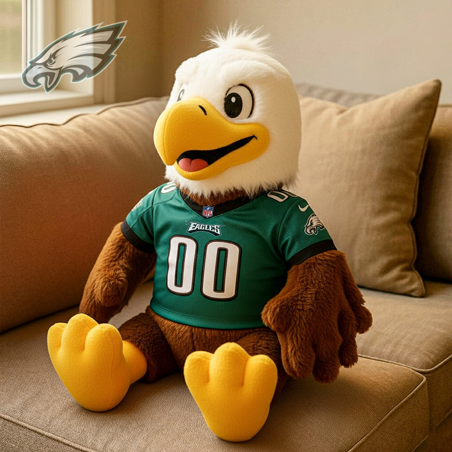 Premium NFL PHI Mascot Plush Pillow V1 NMD 151125 TTV