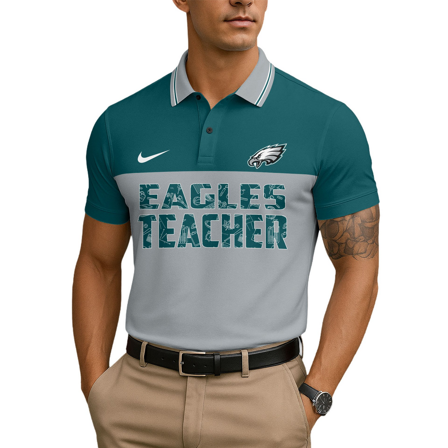 Premium NFL PHI Teacher Appreciation Polo Shirt V15 NMD TTV