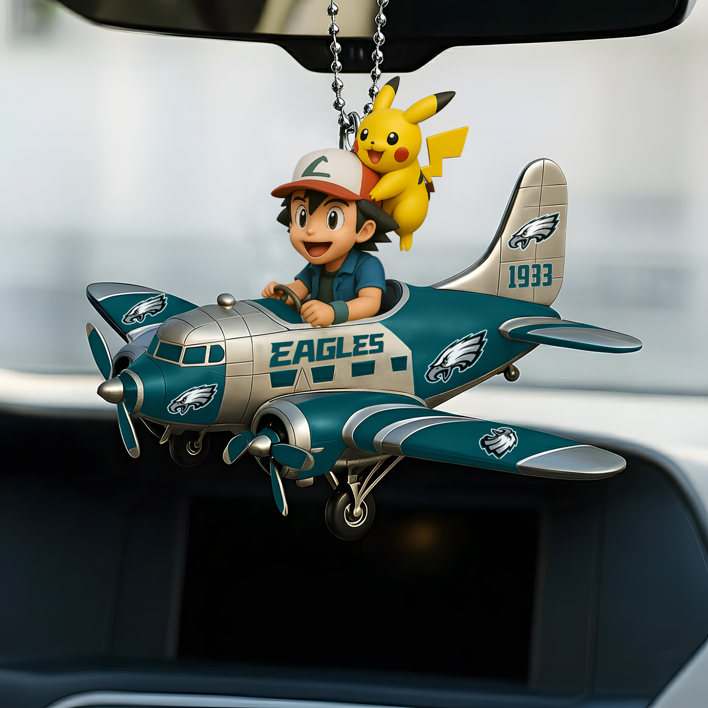 Premium NFL PHI x POK Car Ornament V1 DATND TANTD