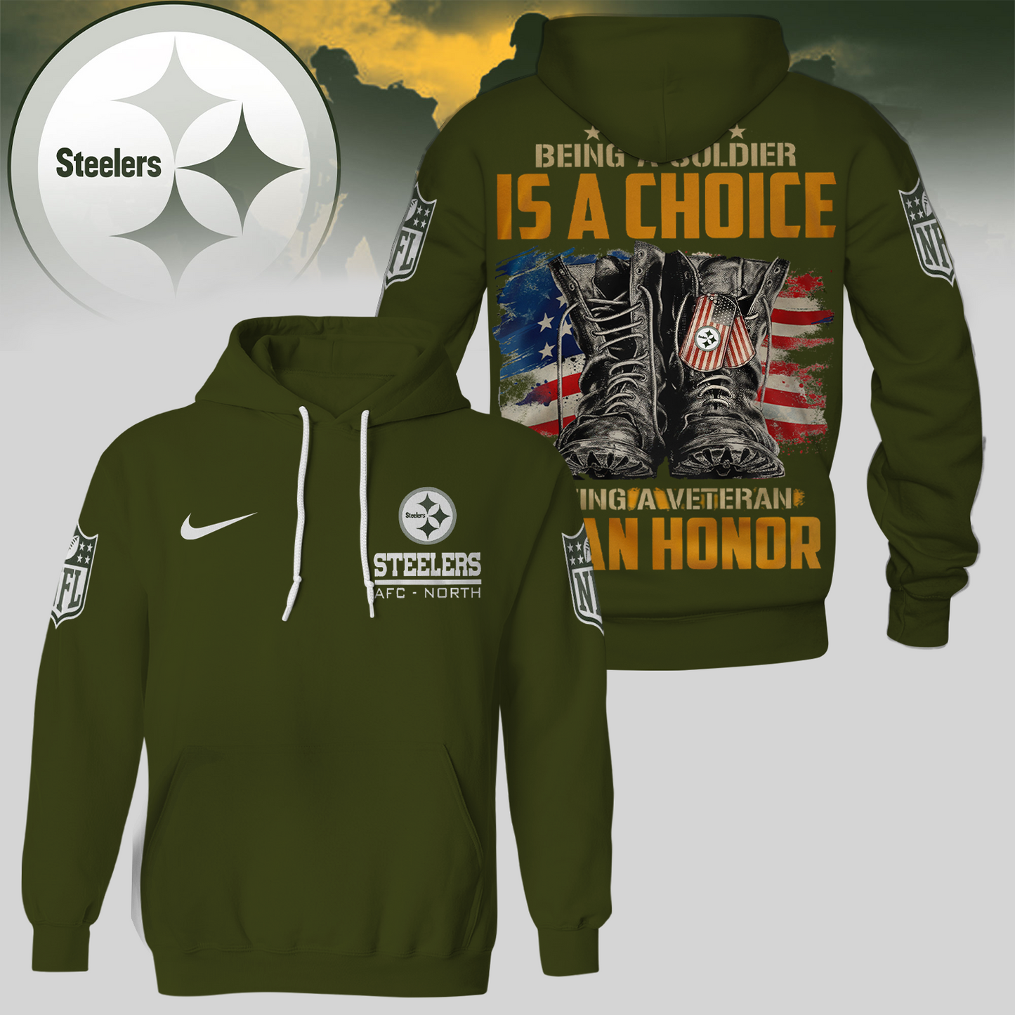 Premium NFL PIT Army Veteran Shirt V1 NMD 221025 TTV