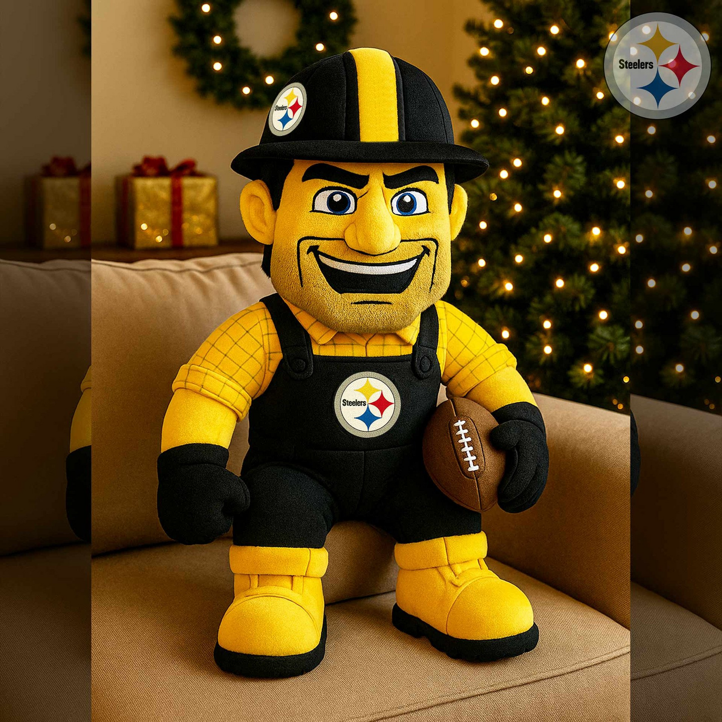 Premium NFL PIT Mascot Plush Pillow V1 NMD 151125 TTV