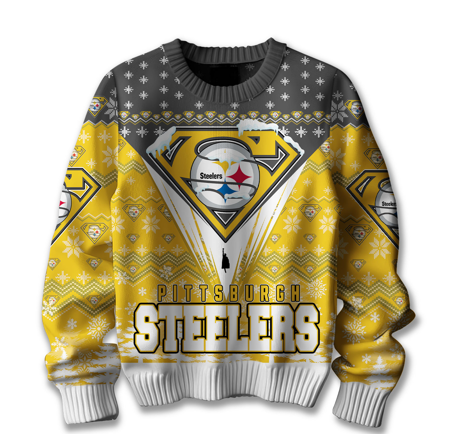 Premium NFL PIT Merry Super Christmas Sweater V1 NMD TTV