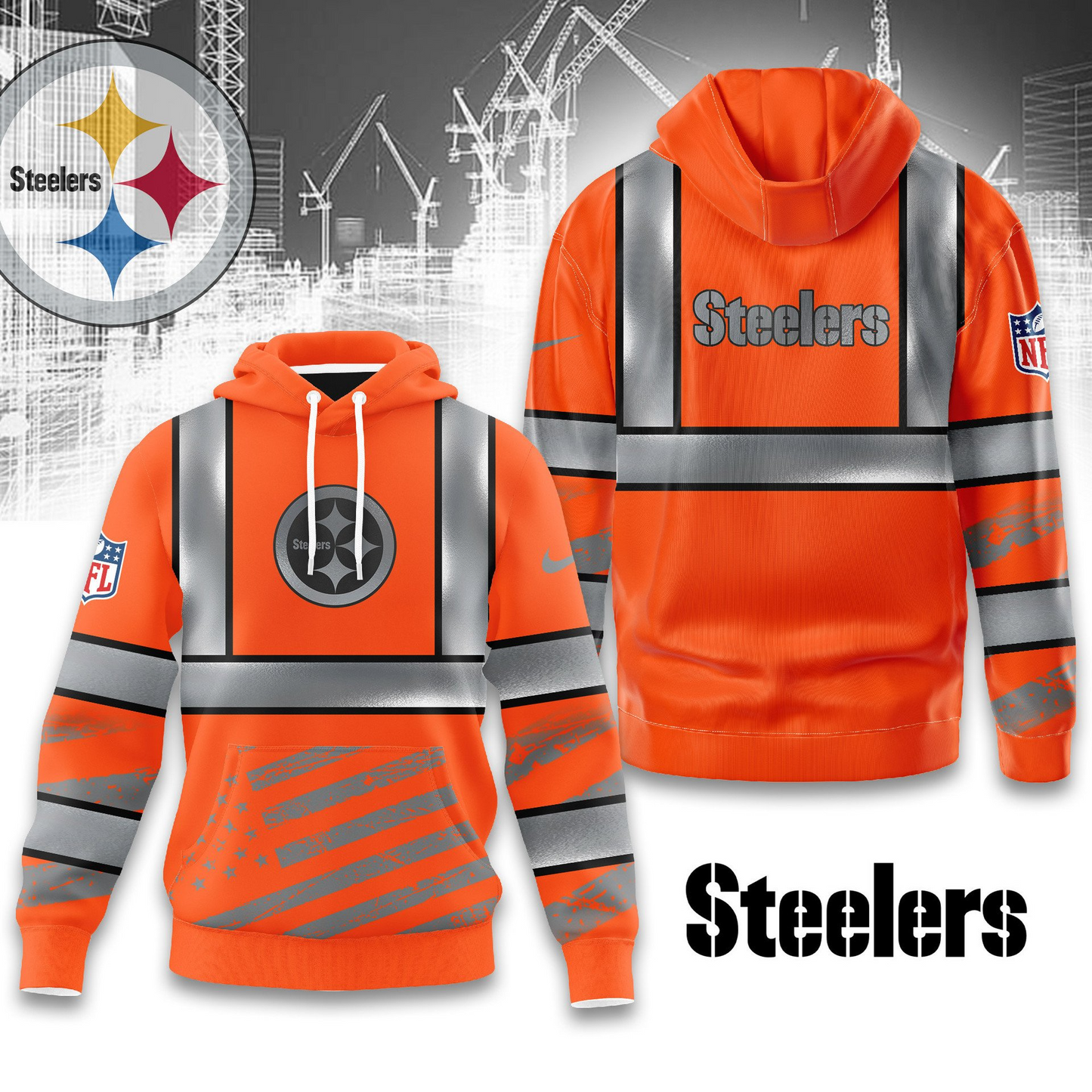 Premium NFL PIT Safety Hi-Vis Hoodie V1 NMD TTV