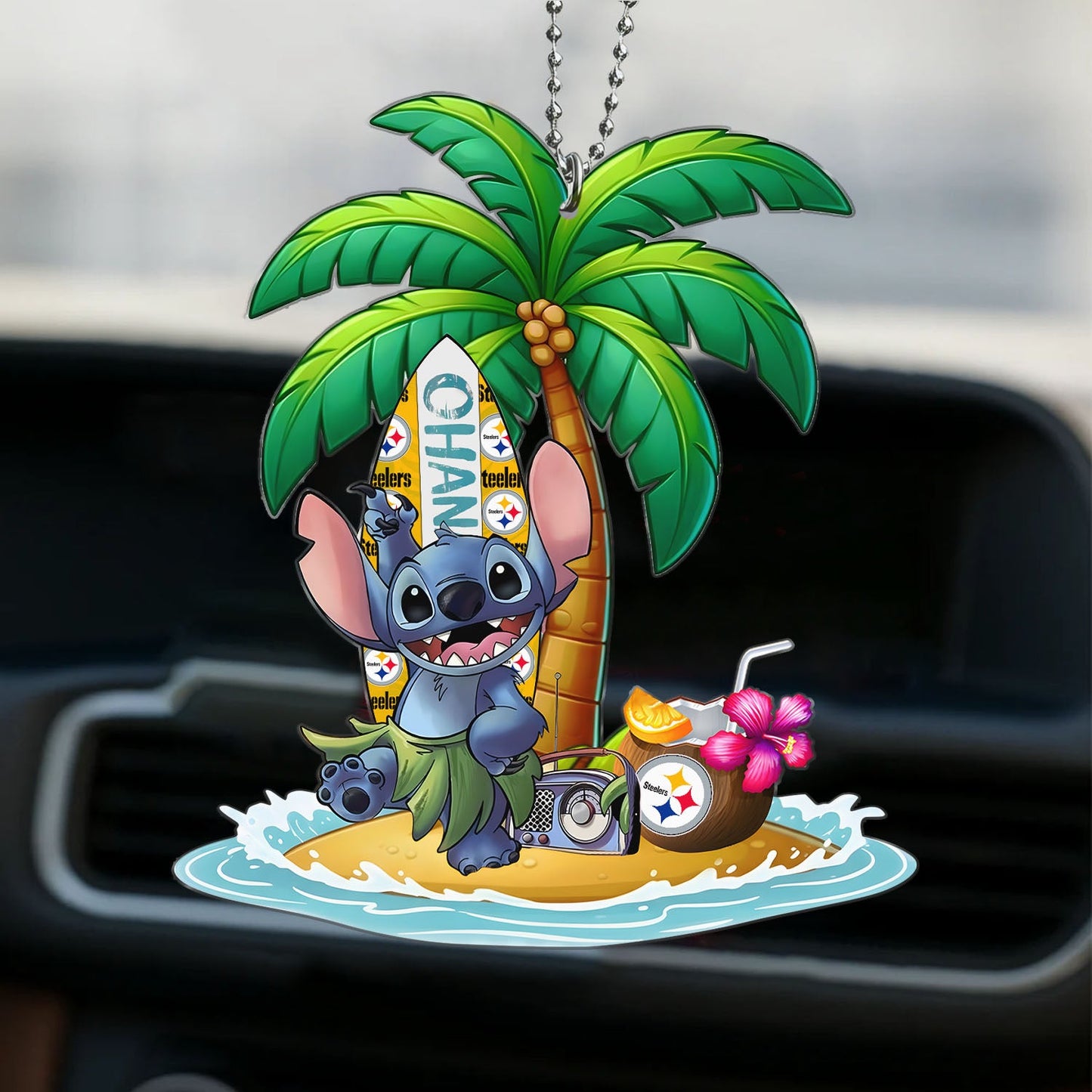Premium NFL PIT x ST Hawai Car Ornament DatND DVT