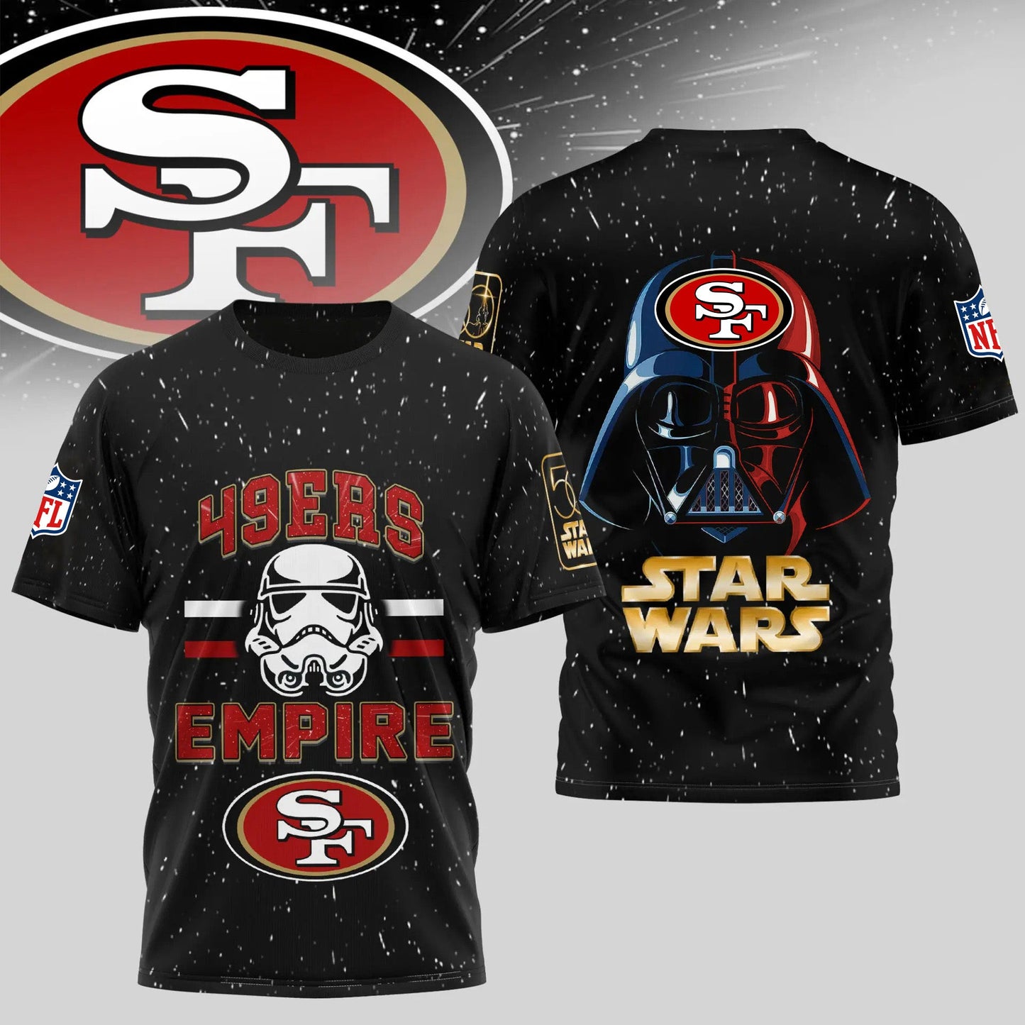 Premium NFL SF x Star Wars 3D Shirt NDT NHM