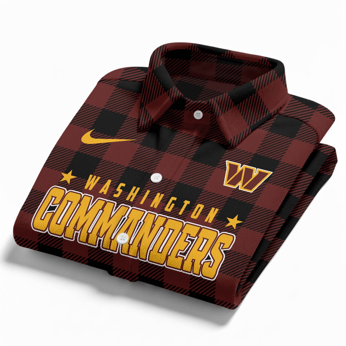 Premium NFL WAS Check Long-sleeve Casual Shirt V1 NMD TTV