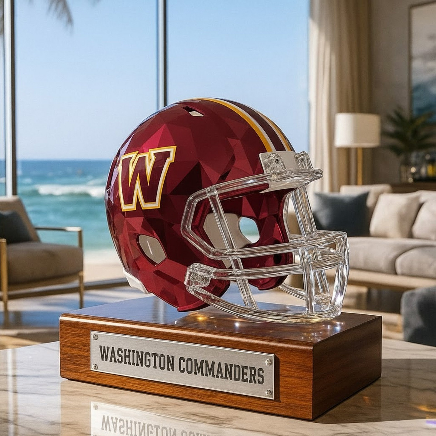 Premium NFL WAS Crystal Style Desktop Ornament V1 NMD TTV