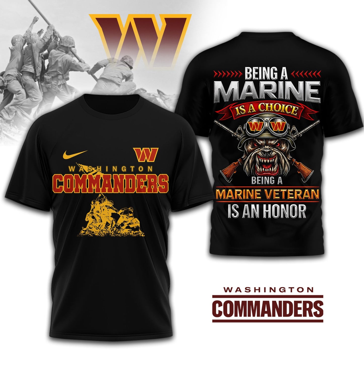 Premium NFL WAS Marine Veteran Shirt V2 NMD NHM