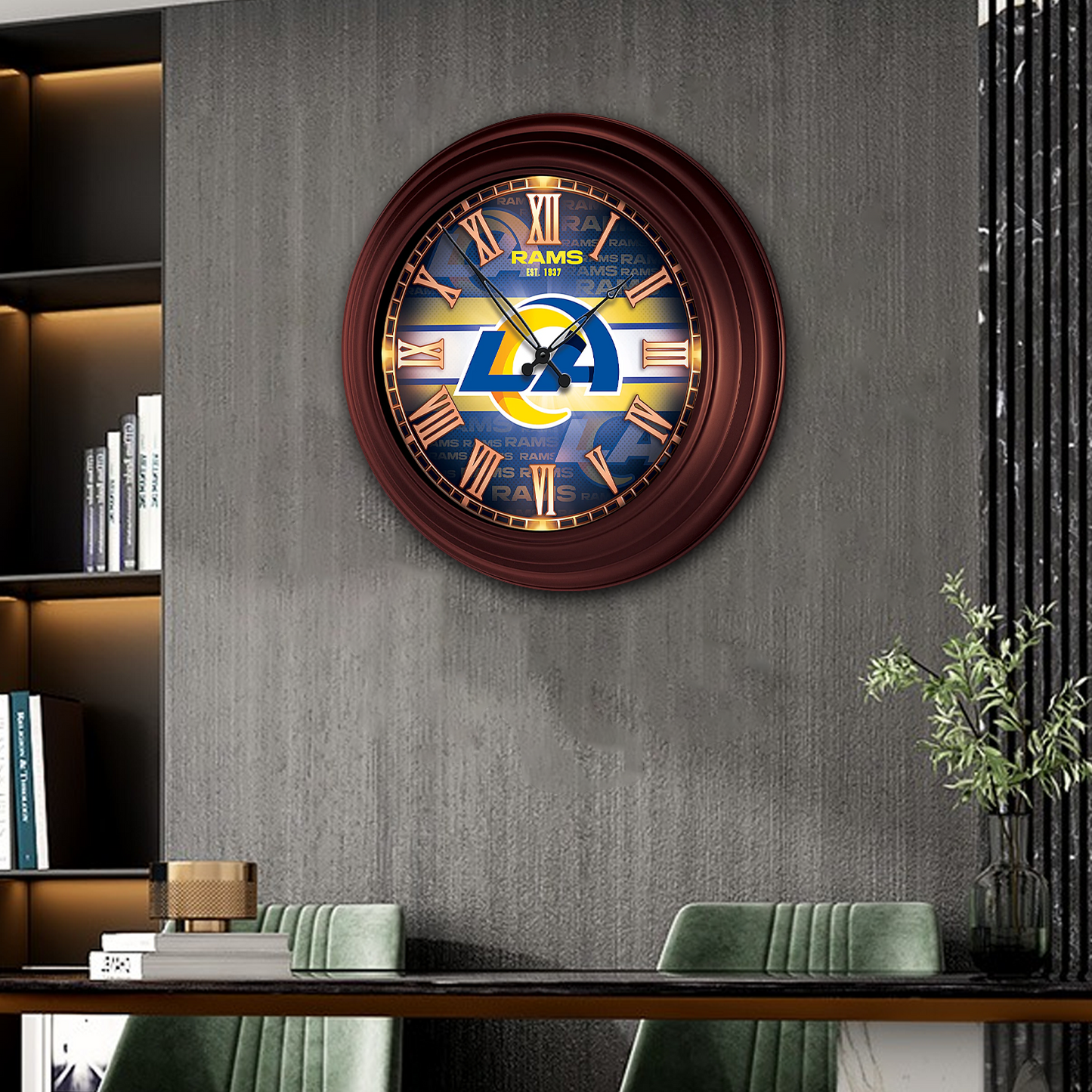 PREMIUM NFL x LAR ATOMIC WALL CLOCK NDT TDT