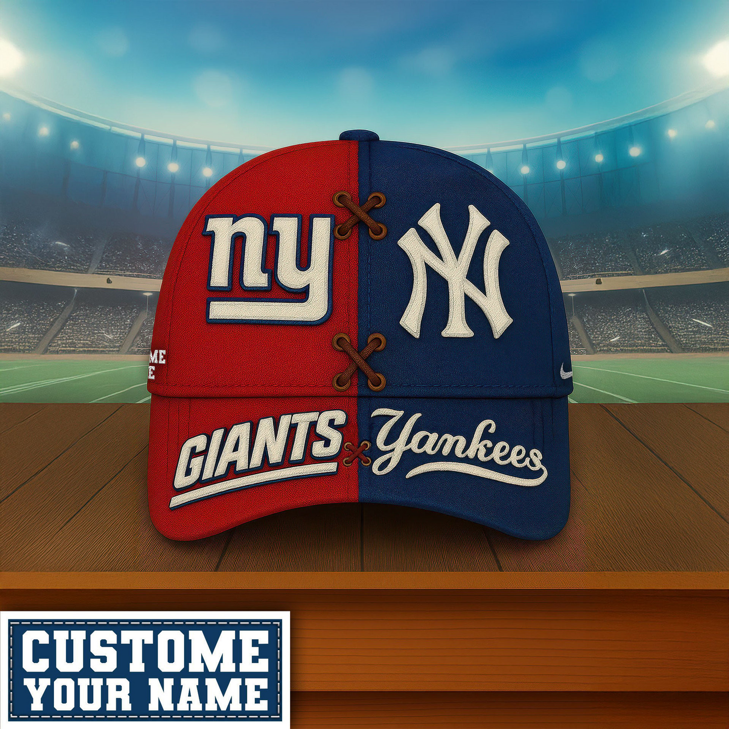 Premium NFL x MLB NYG & NYY Crossover Custom Cap V1 NMD TTV